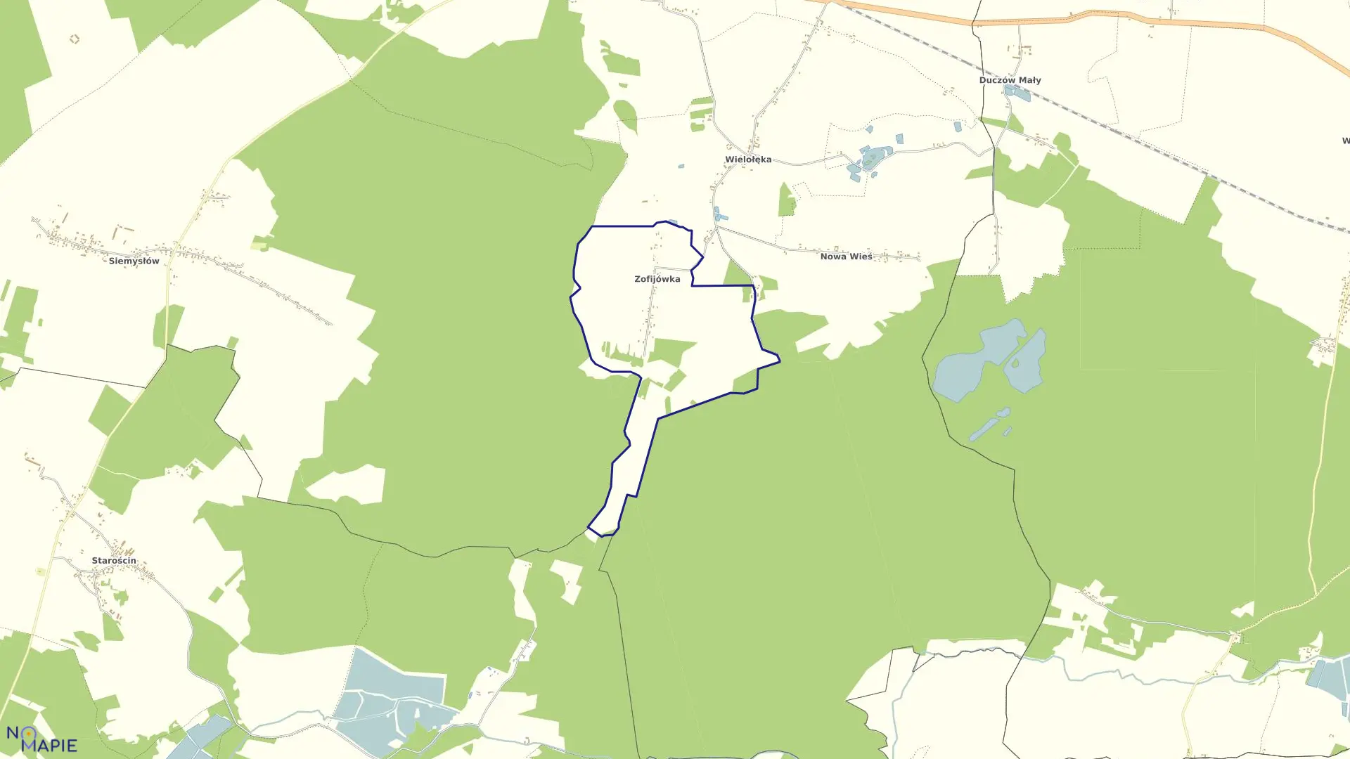 Mapa obrębu ZOFIJÓWKA w gminie Domaszowice